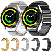 20mm Loop Slingshot Buckle Stainless Steel Watch Band(Gold)
