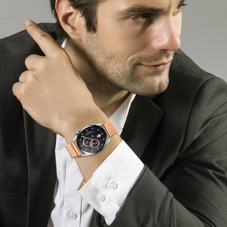 22mm Nine-beads Magnetic Buckle Stainless Steel Watch Band(Rose Gold) - free shipping - PMC TechLife - Order now!