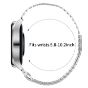 22mm Nine-beads Magnetic Buckle Stainless Steel Watch Band(Silver)