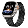 For Apple Watch 46mm / 49mm / 45mm / 44mm Nine-Bead Magnetic Loop Steel Watch Band(Black) - free shipping - PMC TechLife - Order now!