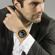 For Samsung Galaxy Watch Ultra 47mm Nine-beads Magnetic Buckle Stainless Steel Watch Band(Gold)