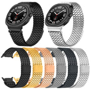 For Samsung Galaxy Watch Ultra 47mm Nine-beads Magnetic Buckle Stainless Steel Watch Band(Gold)