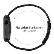 For Apple Watch 46mm / 49mm / 45mm / 44mm Small Waist Slingshot Buckle Steel Watch Band(Black)