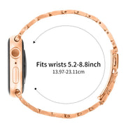 For Apple Watch 46mm / 49mm / 45mm / 44mm Small Waist Slingshot Buckle Steel Watch Band(Rose Gold)