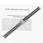 For Fitbit Inspire 1 / Inspire 2 Five Beads Slingshot Buckle Steel Watch Band(Silver Black)