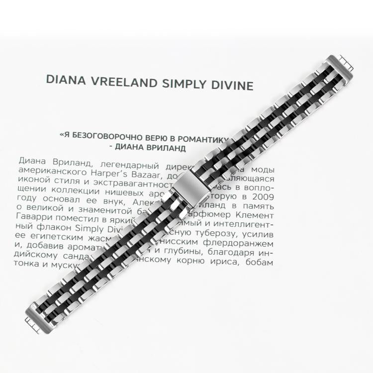 For Fitbit Inspire 1 / Inspire 2 Five Beads Slingshot Buckle Steel Watch Band(Silver Black)