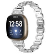 For Fitbit Versa 3 Oval Diamond Stainless Steel Watch Band(Silver) - free shipping - PMC TechLife - Order now!