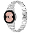 For Samsung Galaxy Watch 7 40mm / 44mm Metal Head Oval Diamond Stainless Steel Watch Band(Silver) - free shipping - PMC TechLife - Order now!