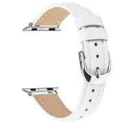 For Apple Watch 42mm / 41mm / 40mm / 38mm Small Waist PU Leather Watch Band(White)