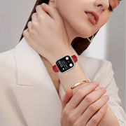 For Apple Watch 42mm / 41mm / 40mm / 38mm Small Waist PU Leather Watch Band(Red)