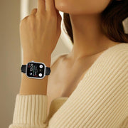 For Apple Watch 42mm / 41mm / 40mm / 38mm Small Waist PU Leather Watch Band(Black)