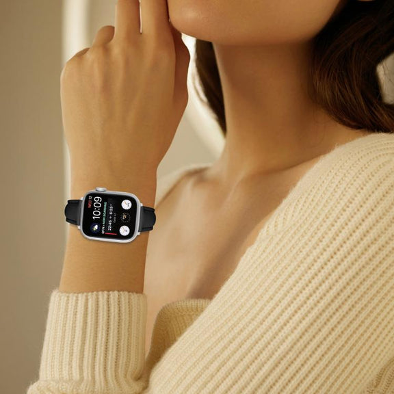 For Apple Watch 42mm / 41mm / 40mm / 38mm Small Waist PU Leather Watch Band(Black)
