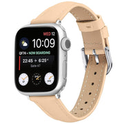 For Apple Watch 42mm / 41mm / 40mm / 38mm Small Waist PU Leather Watch Band(Camel Color)