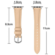 For Apple Watch 42mm / 41mm / 40mm / 38mm Small Waist PU Leather Watch Band(Camel Color)