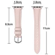 For Apple Watch 46mm / 49mm / 45mm / 44mm Small Waist PU Leather Watch Band(Sandpaper pink)