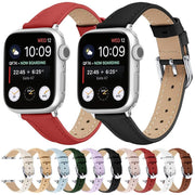For Apple Watch 42mm / 41mm / 40mm / 38mm Small Waist PU Leather Watch Band(Red)