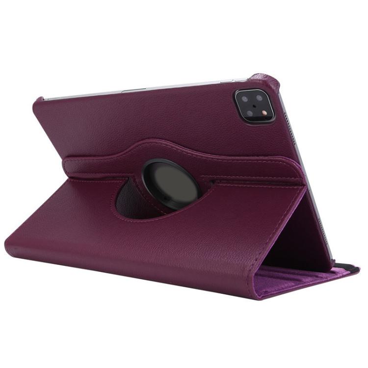 For iPad Air 11 2025 / 2024 / Air 10.9 2022 ENKAY 360 Degree Rotation Litchi Leather Smart Tablet Case(Dark Purple) - free shipping - PMC Jewellery - Order now!