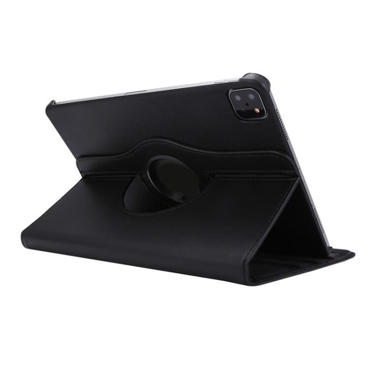 For iPad Pro 12.9 / Air 13 2025 / 2024 ENKAY 360 Degree Rotation Litchi Leather Smart Tablet Case(Black) - free shipping - PMC Jewellery - Order now!