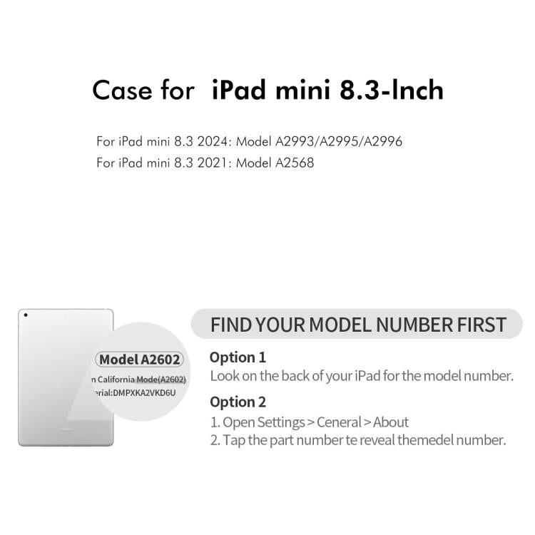 For iPad mini 2024 / mini 6 ENKAY 360 Degree Rotation Litchi Leather Smart Tablet Case(White) - free shipping - PMC Jewellery - Order now!
