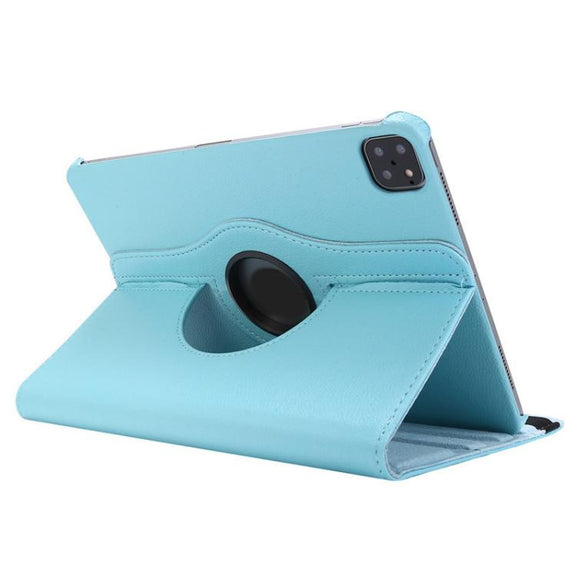 For iPad Pro 13 2024 ENKAY 360 Degree Rotation Litchi Leather Smart Tablet Case(Light Blue)