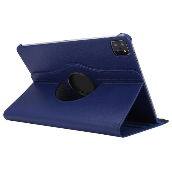 For iPad Pro 11 2024 ENKAY 360 Degree Rotation Litchi Leather Smart Tablet Case(Dark Blue)
