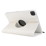 For iPad Pro 11 2024 ENKAY 360 Degree Rotation Litchi Leather Smart Tablet Case(White)