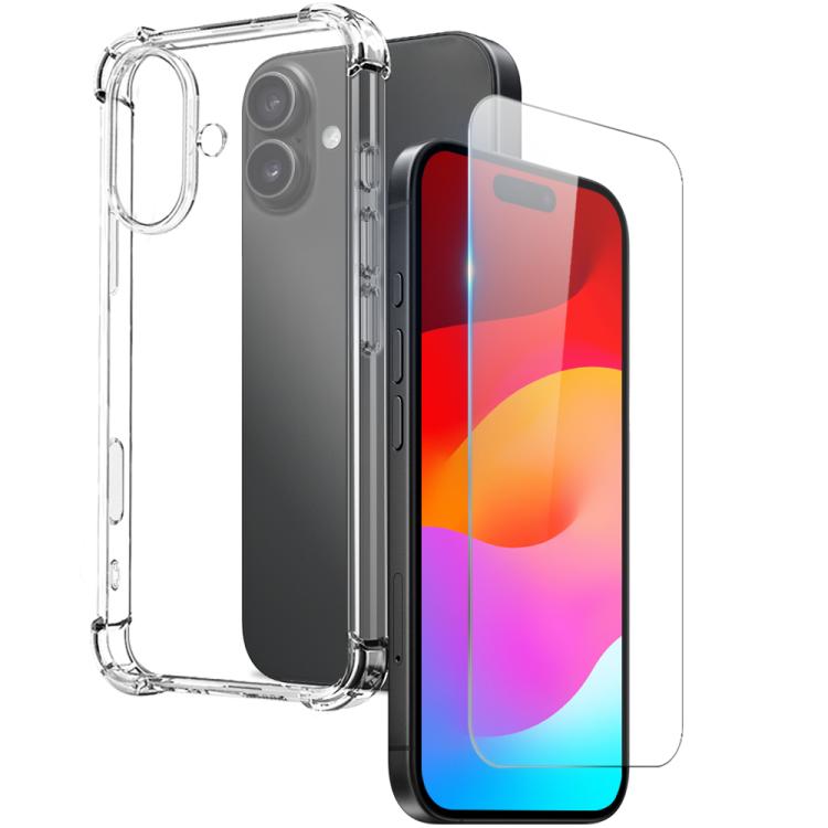 For iPhone 17 NORTHJO 2 in 1 TPU Airbag Shockproof Phone Case with Screen Film(Clear) - free shipping - PMC TechLife - Order now!