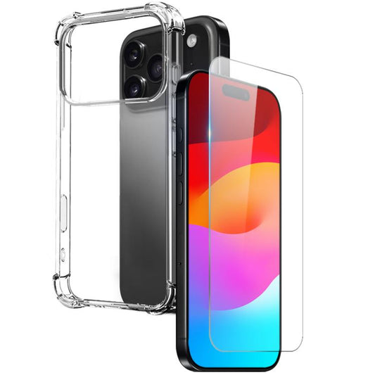 For iPhone 17 Pro Max NORTHJO 2 in 1 TPU Airbag Shockproof Phone Case with Screen Film(Clear) - free shipping - PMC Jewellery - Order now!