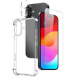 For iPhone 17 NORTHJO 3 in 1 TPU Airbag Shockproof Phone Case with Screen Protector Lens Film(Clear) - iPhone 17 Cases by NORTHJO | Online Shopping South Africa | PMC TechLife | Buy Now Pay Later Mobicred
