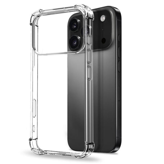 For iPhone 17 Pro Max NORTHJO 3 in 1 TPU Airbag Shockproof Phone Case with Screen Protector Lens Film(Clear)