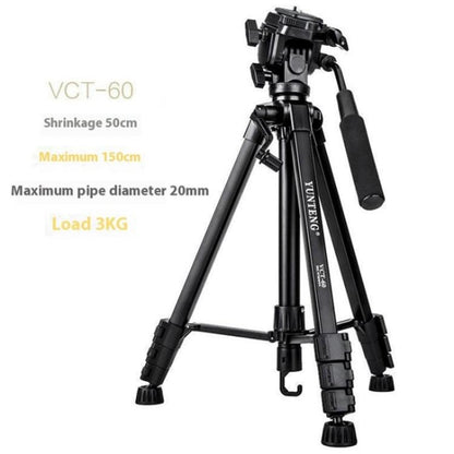 YUNTENG VCT-60 Retractable Tripod Stand For Smartphones DSLR Mirrorless Cameras - free shipping - PMC Jewellery - Order now!