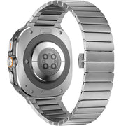 For Samsung Galaxy Watch Ultra 47mm One-bead Butterfly Buckle Stainless Steel Watch Band(Silver)