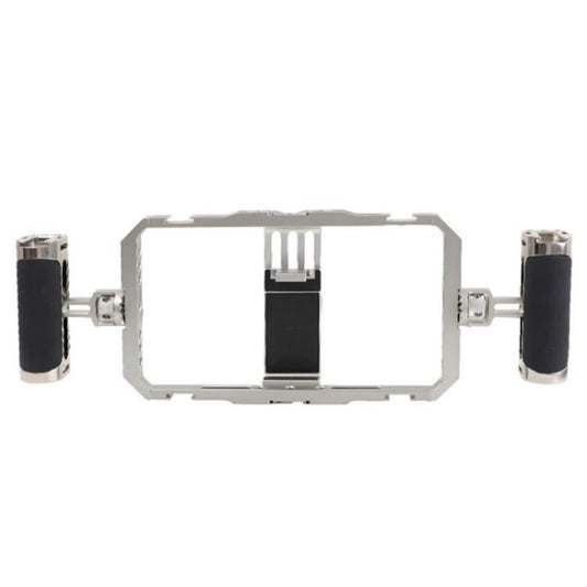C072 Aluminum Alloy Handheld Smartphone Cage Rig Photography Stabilizer Dual Handle Frame - free shipping - PMC Jewellery - Order now!