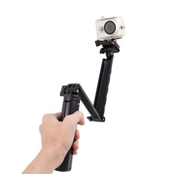 C062 Tri-folding Tripod Sports Camera Mobile Phone Selfie Stand Desktop Fixed Bracket