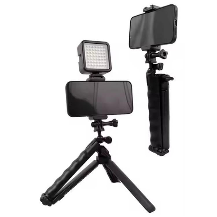 C062 Tri-folding Tripod Sports Camera Mobile Phone Selfie Stand Desktop Fixed Bracket - free shipping - PMC TechLife - Order now!