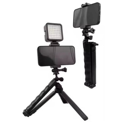 C062 Tri-folding Tripod Sports Camera Mobile Phone Selfie Stand Desktop Fixed Bracket - free shipping - PMC Jewellery - Order now!