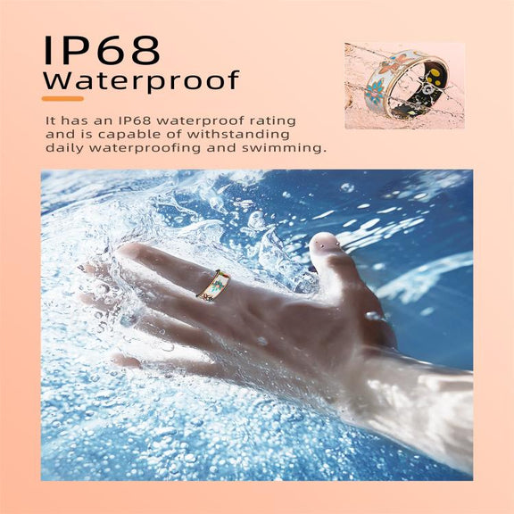 R18 SIZE 12 Smart Ring, Support Heart Rate / Blood Oxygen / Sleep / Care For Faimilies(Rose Gold)