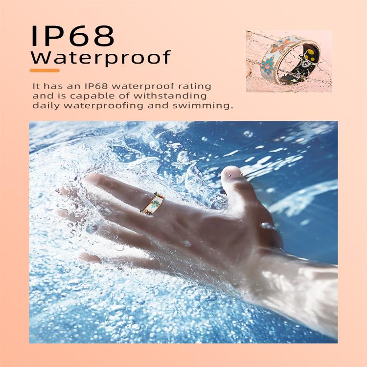 R18 SIZE 12 Smart Ring, Support Heart Rate / Blood Oxygen / Sleep / Care For Faimilies(Rose Gold)