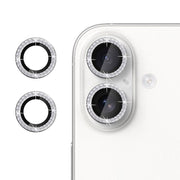For iPhone 17 Kalebol Individual Camera Lens Diamond Ring Protector(Silver)