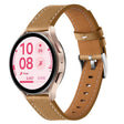 20mm Push Button Silver Steel Buckle Genuine Leather Watch Band(Yellow Brown) - free shipping - PMC TechLife - Order now!