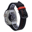 For Apple Watch 42mm / 41mm / 40mm / 38mm 7-Line Tri-Star Buckle Pull Up Leather Watch Band(Black Red Thread) - Watch Bands by PMC TechLife | Online Shopping South Africa | PMC TechLife | Buy Now Pay Later Mobicred