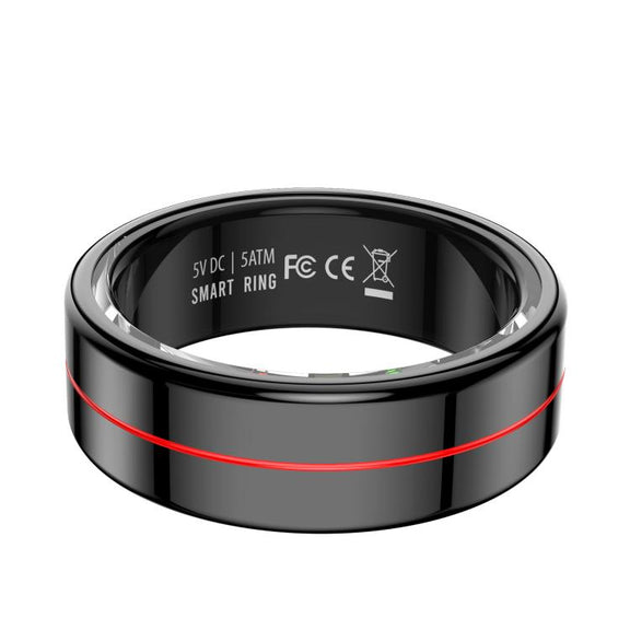 R04 SIZE 12 Smart Ring, Support Heart Rate / Blood Oxygen / Sleep Monitoring / Take Photos(Black)