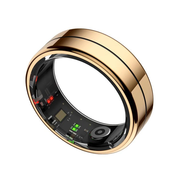 R04 SIZE 12 Smart Ring, Support Heart Rate / Blood Oxygen / Sleep Monitoring / Take Photos(Rose Gold)
