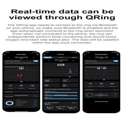 R04 SIZE 13 Smart Ring, Support Heart Rate / Blood Oxygen / Sleep Monitoring / Take Photos(Black) - free shipping - PMC Jewellery - Order now!