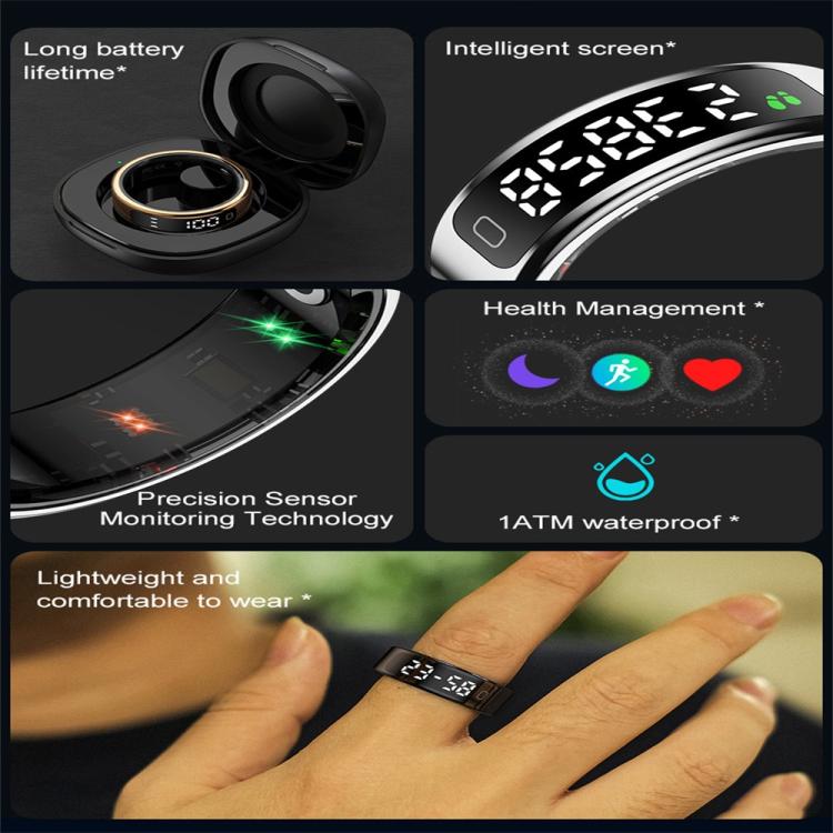 R11C SIZE 10 Smart Ring, Support Heart Rate / Blood Oxygen / Sleep Monitoring / Multiple Sport Modes(Black) - free shipping - PMC TechLife - Order now!