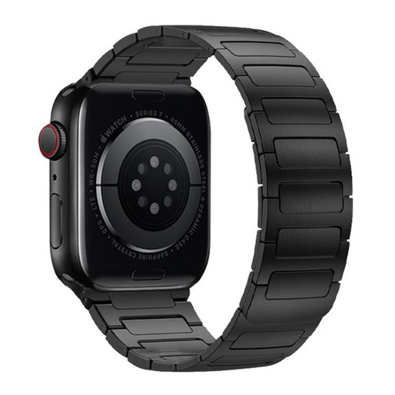 For Apple Watch 42mm / 41mm / 40mm / 38mm I-Beam Magnetic Stainless Steel Strap(Black)