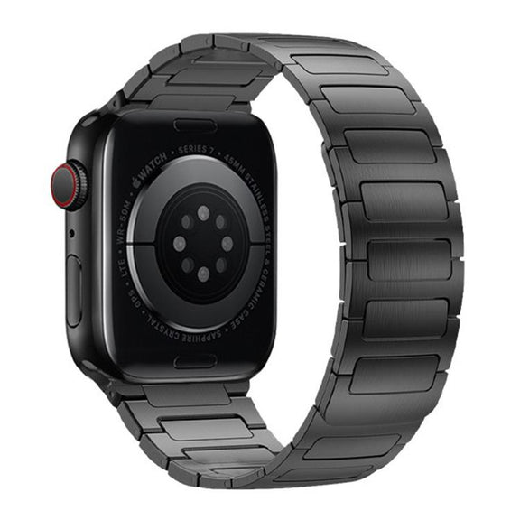 For Apple Watch 42mm / 41mm / 40mm / 38mm I-Beam Magnetic Stainless Steel Strap(Titanium Gray)