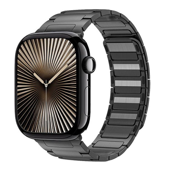 For Apple Watch 42mm / 41mm / 40mm / 38mm I-Beam Magnetic Stainless Steel Strap(Titanium Gray)