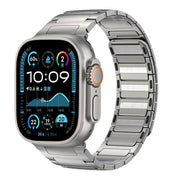 For Apple Watch 42mm / 41mm / 40mm / 38mm I-Beam Magnetic Stainless Steel Strap(Titanium Gold)