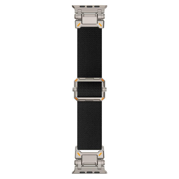 For Apple Watch 46mm / 49mm / 45mm / 44mm Explorer Polyester Nylon Watch Band(Titanium Black)